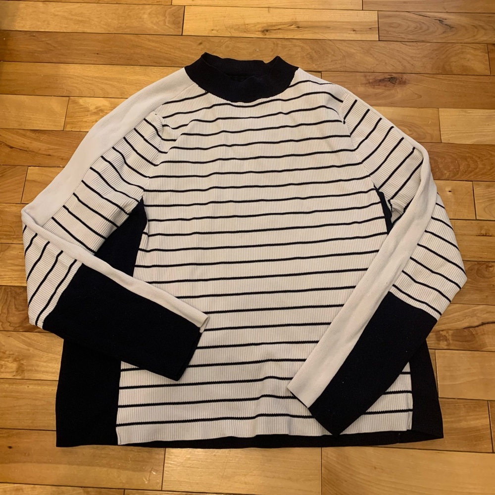 Topshop blue stripe long sleeve